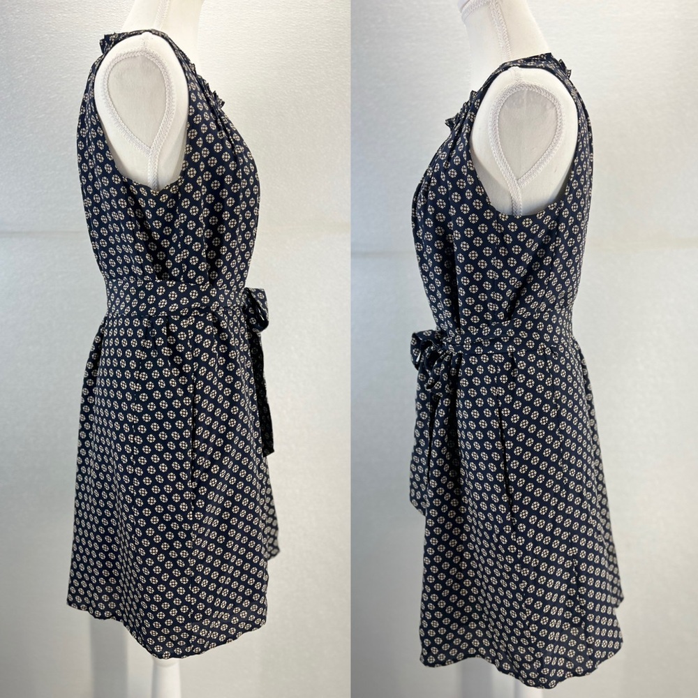 Madewell Knee Length Sheath Dress Navy Floral Patterned SIZE XS‎ - Picture 12 of 17